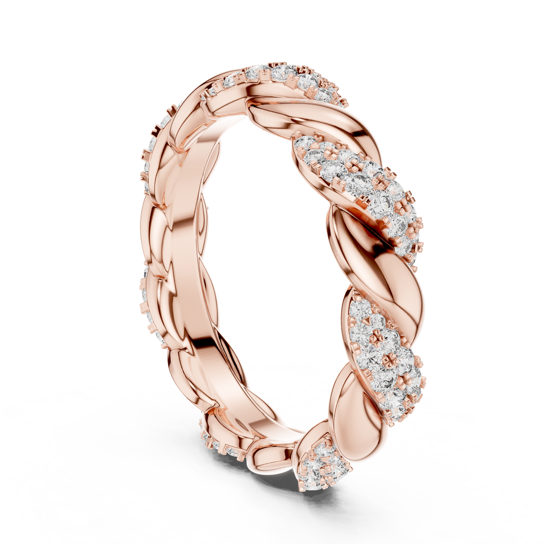 Twisted Rope Diamond Eternity Band