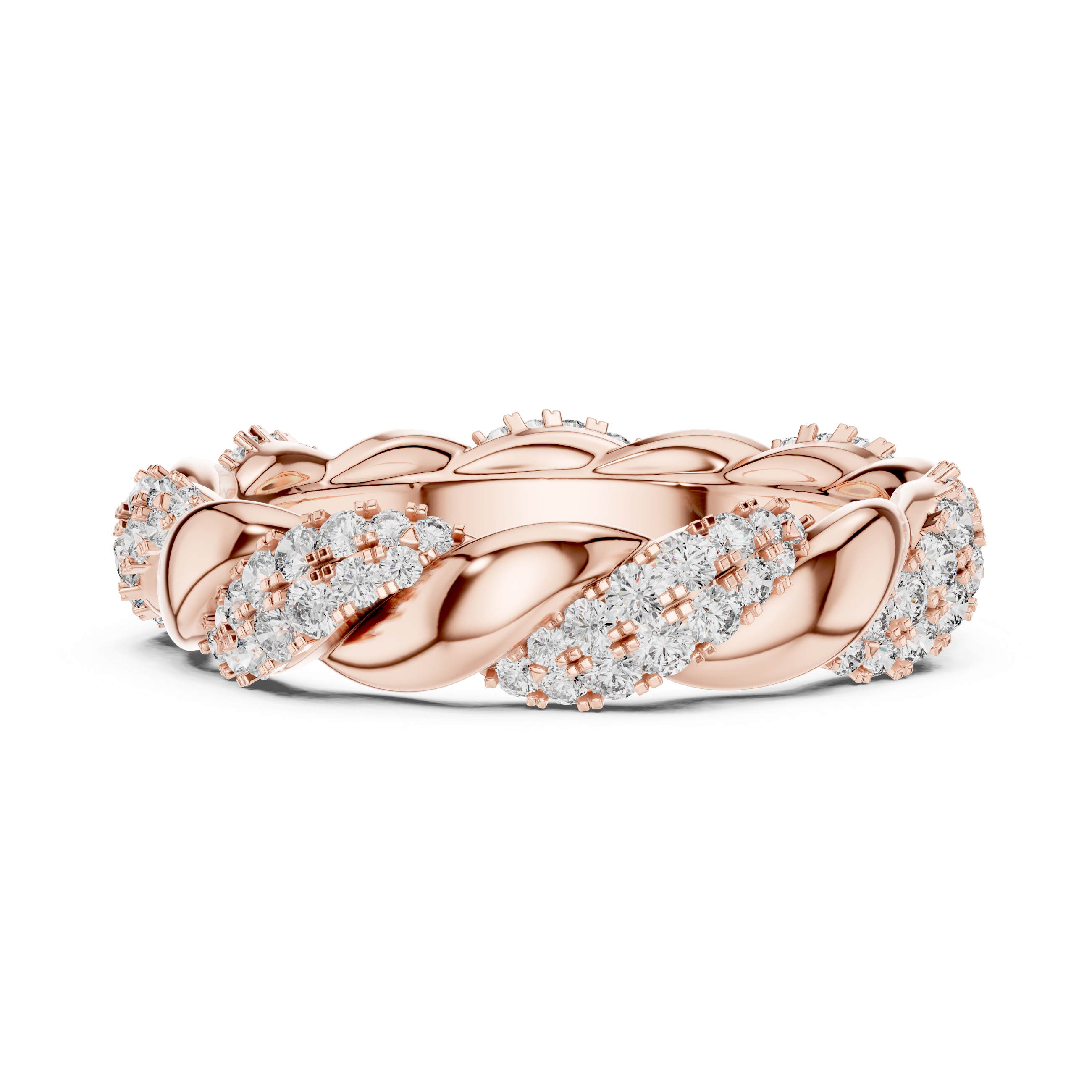 Twisted Rope Diamond Eternity Band
