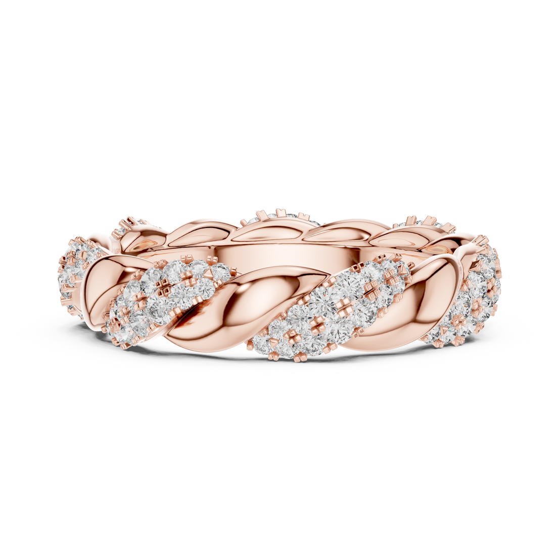 Twisted Rope Diamond Eternity Band
