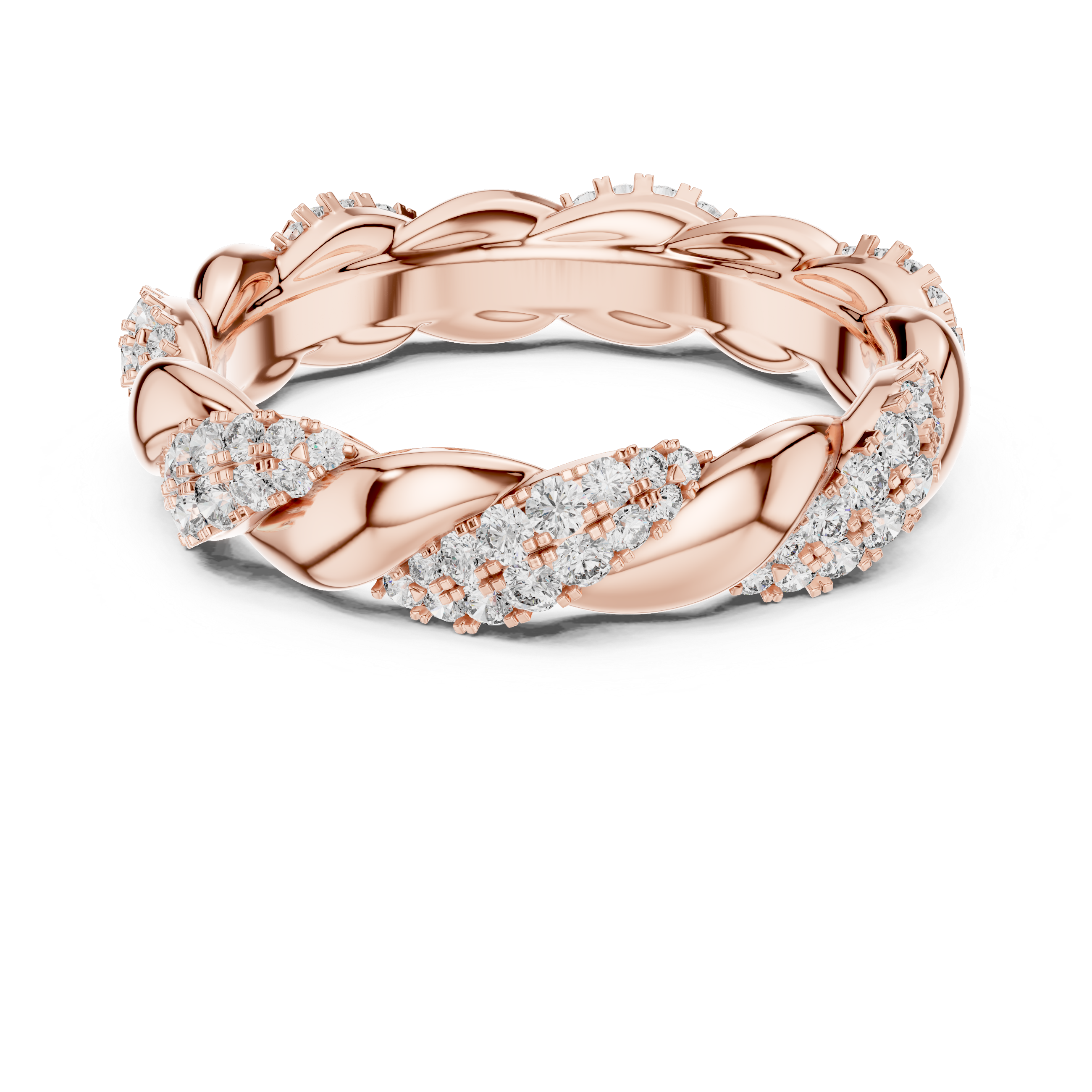 Twisted Rope Diamond Eternity Band