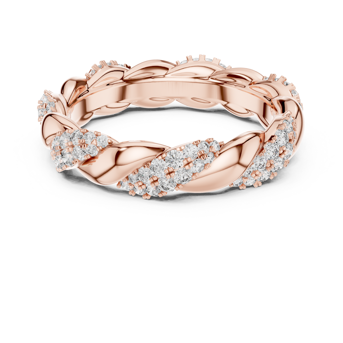 Twisted Rope Diamond Eternity Band