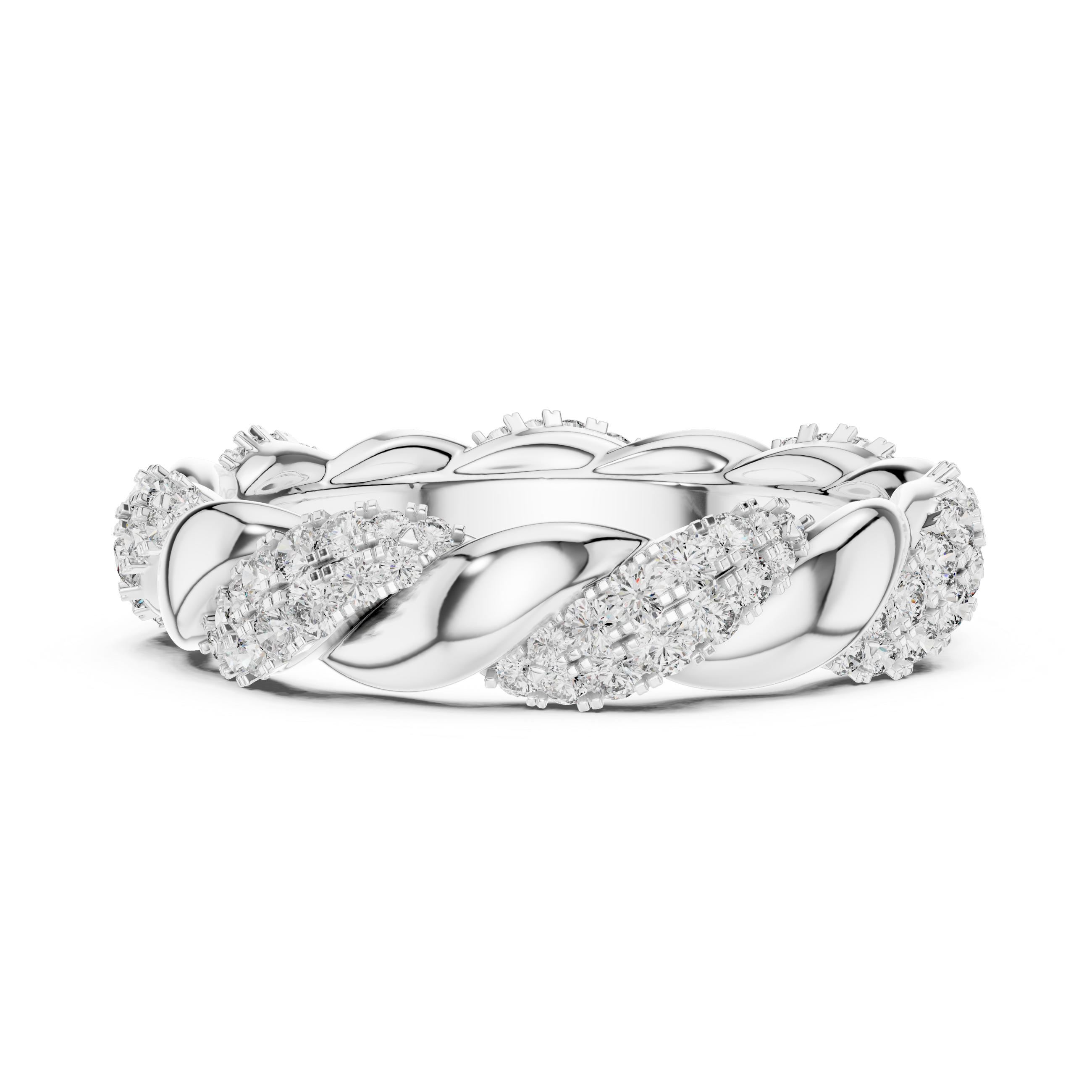 Twisted Rope Diamond Eternity Band