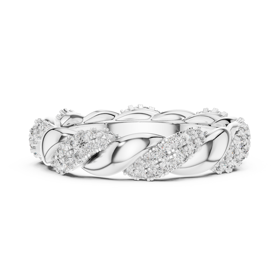 Twisted Rope Diamond Eternity Band