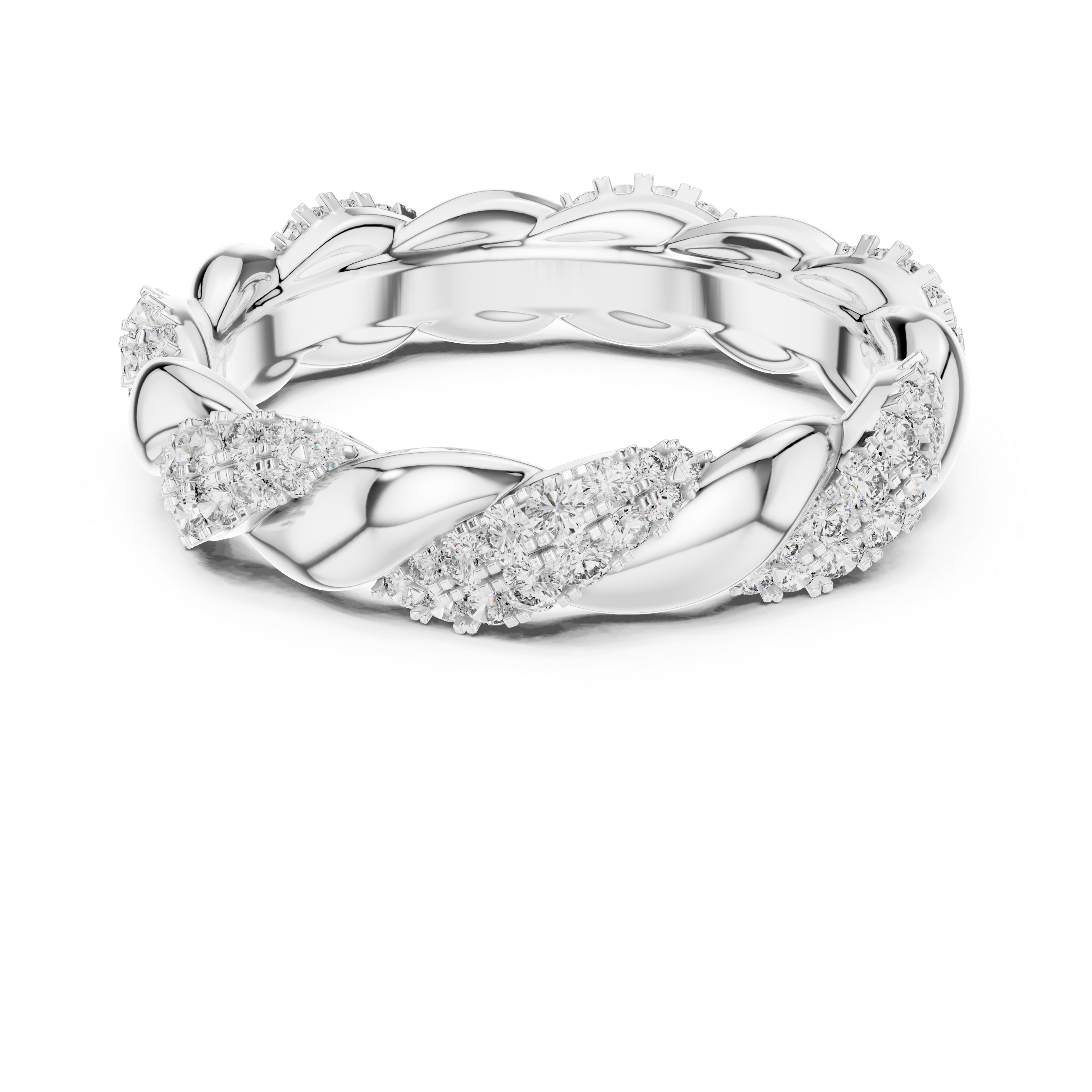 Twisted Rope Diamond Eternity Band