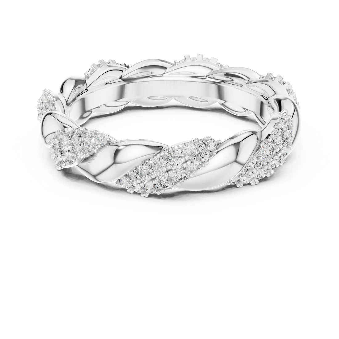 Twisted Rope Diamond Eternity Band