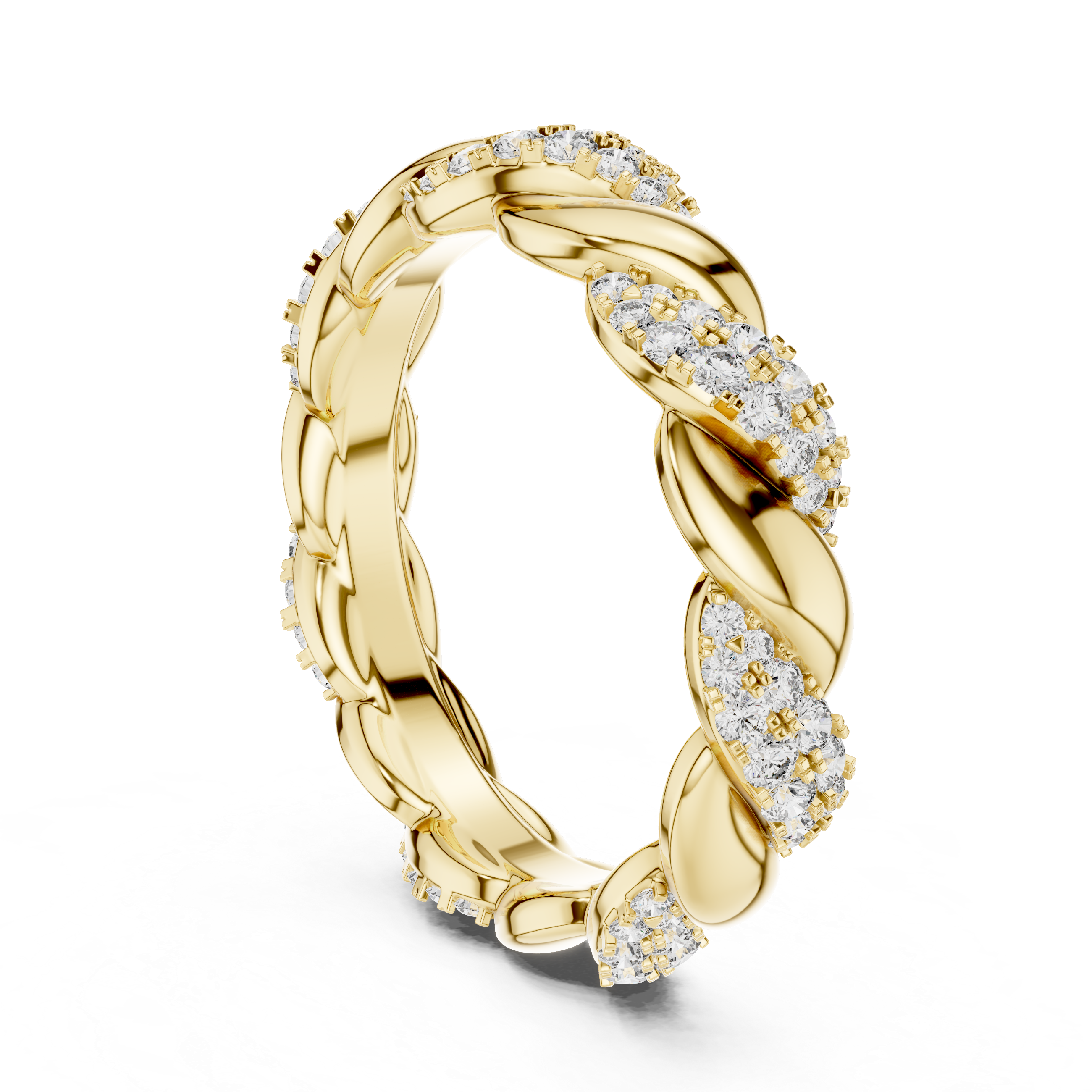 Twisted Rope Diamond Eternity Band
