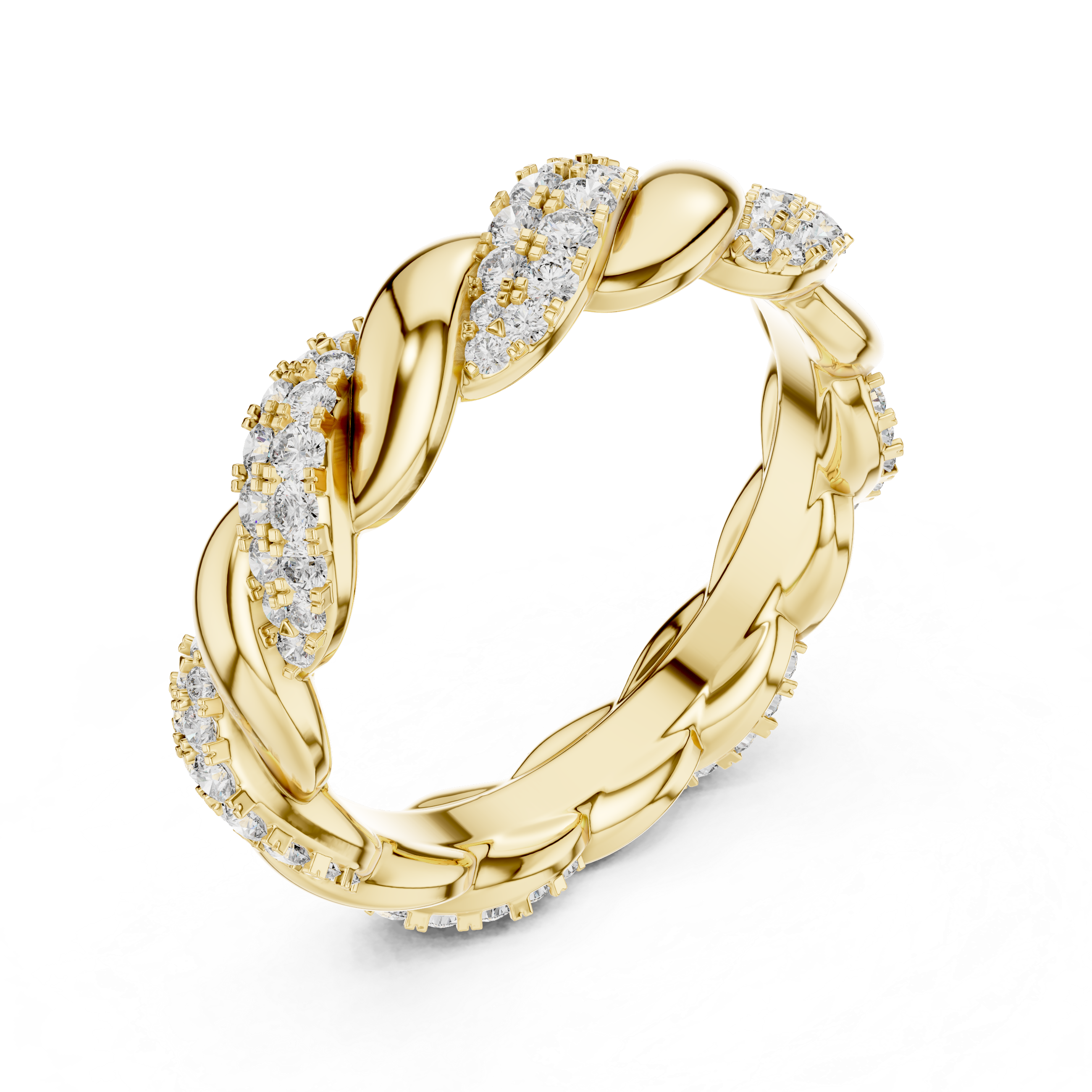 Twisted Rope Diamond Eternity Band