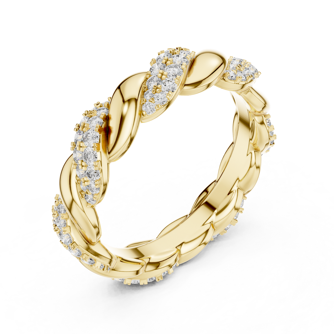 Twisted Rope Diamond Eternity Band