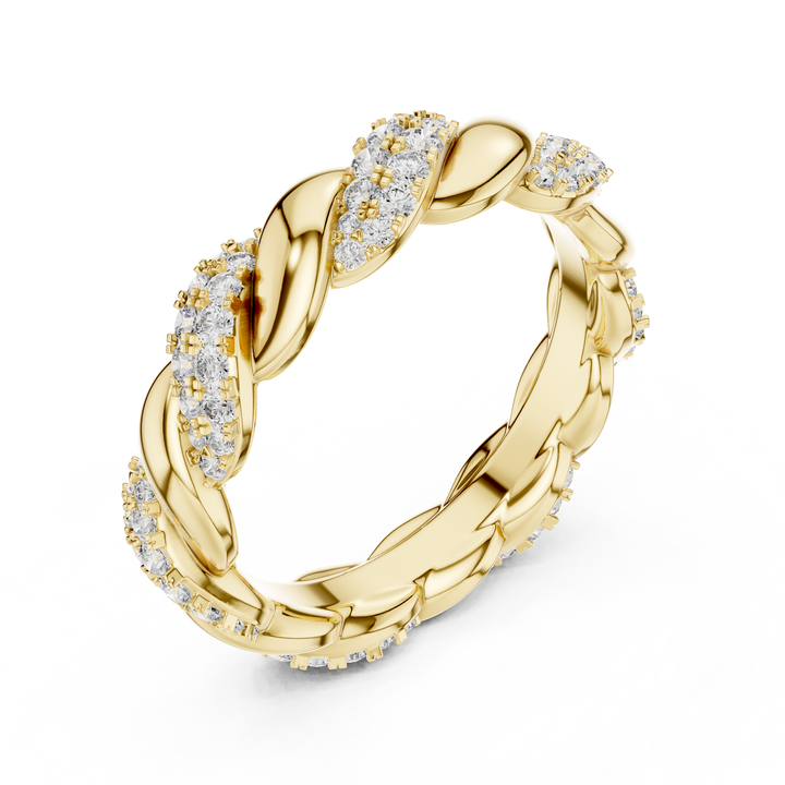 Twisted Rope Diamond Eternity Band