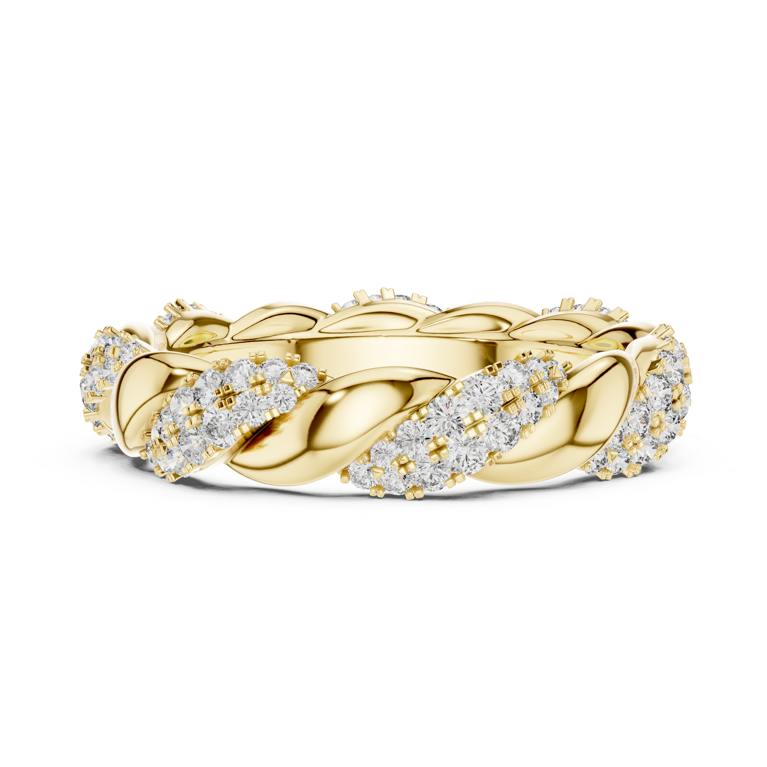 Twisted Rope Diamond Eternity Band