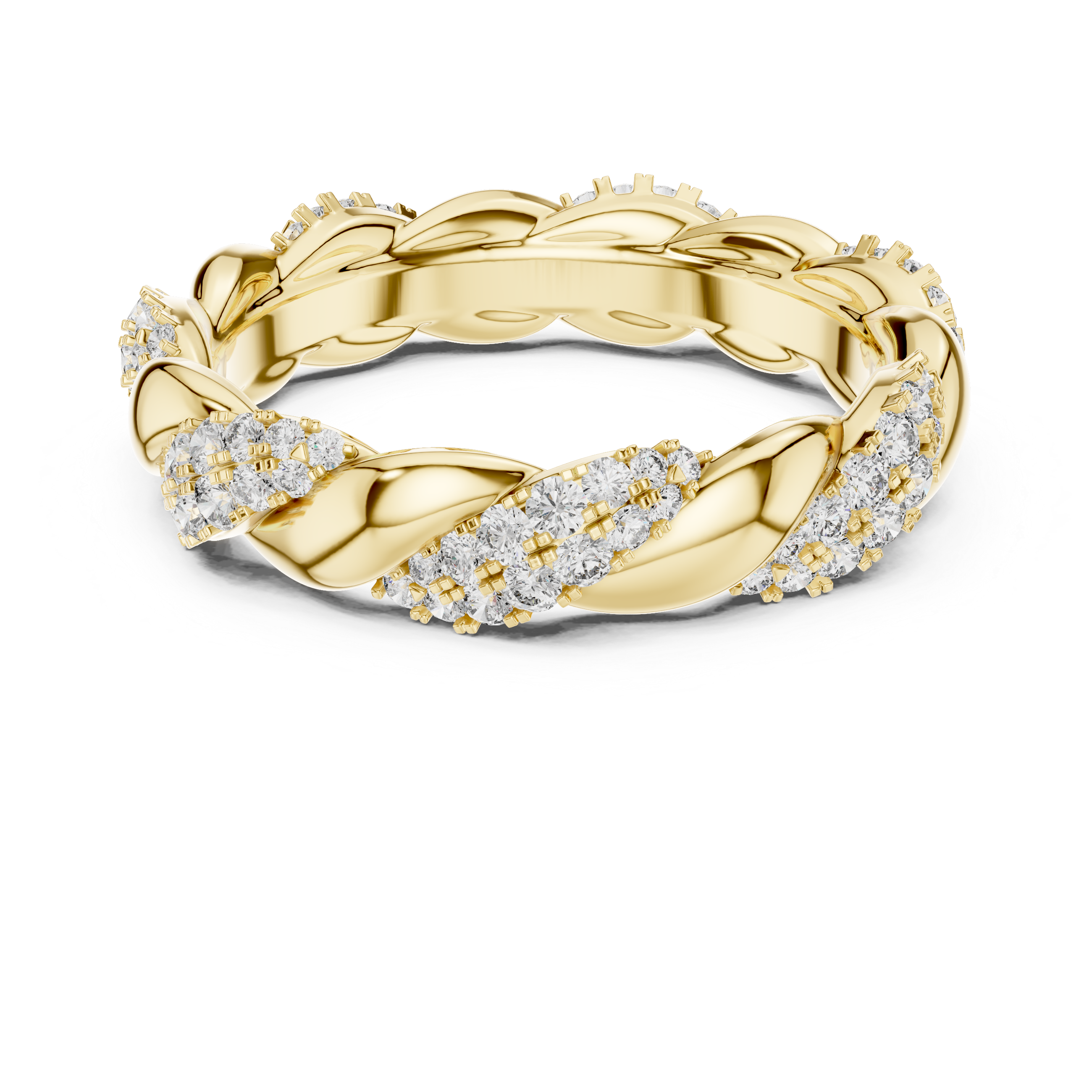 Twisted Rope Diamond Eternity Band
