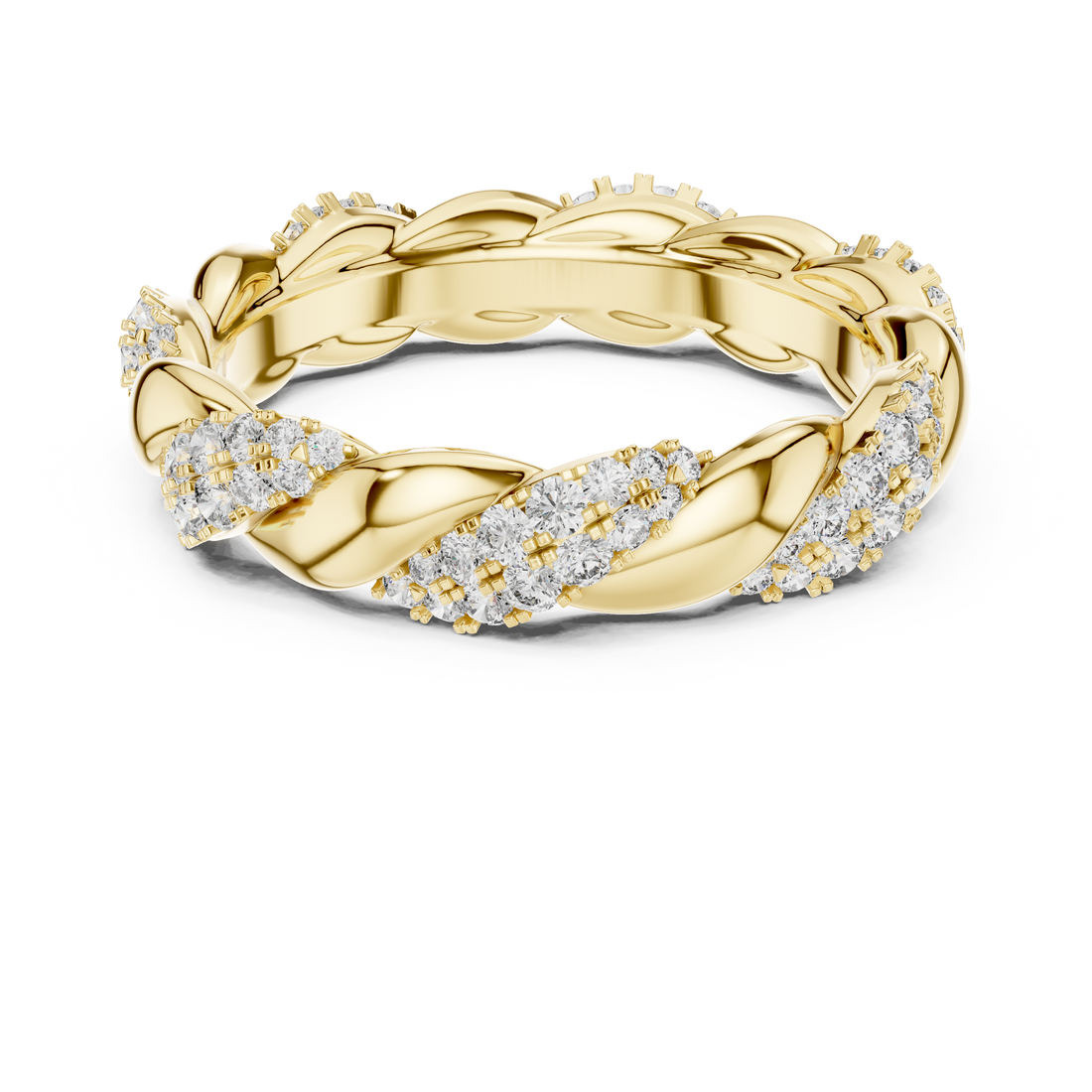 Twisted Rope Diamond Eternity Band