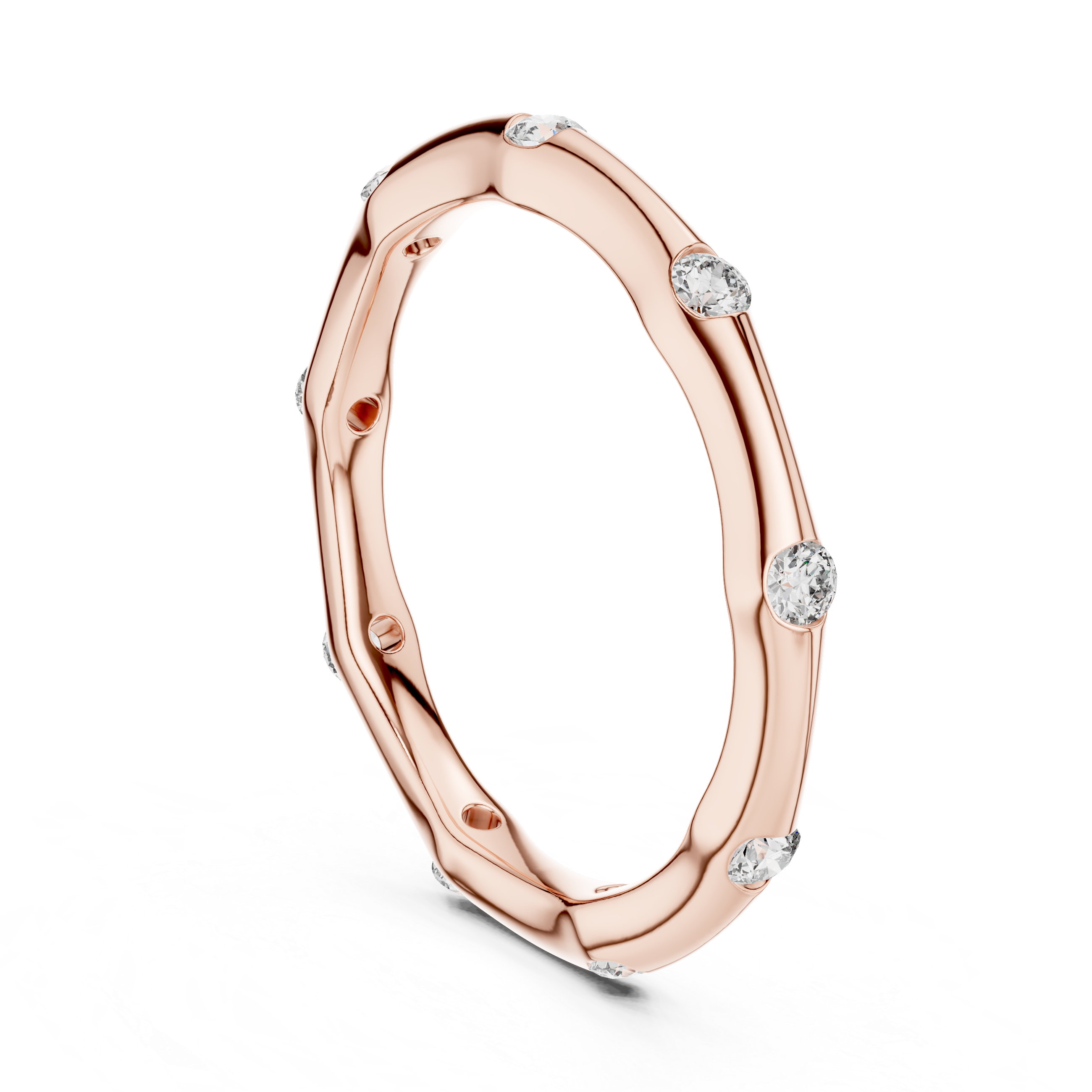 Bezel-Set Station Eternity Band