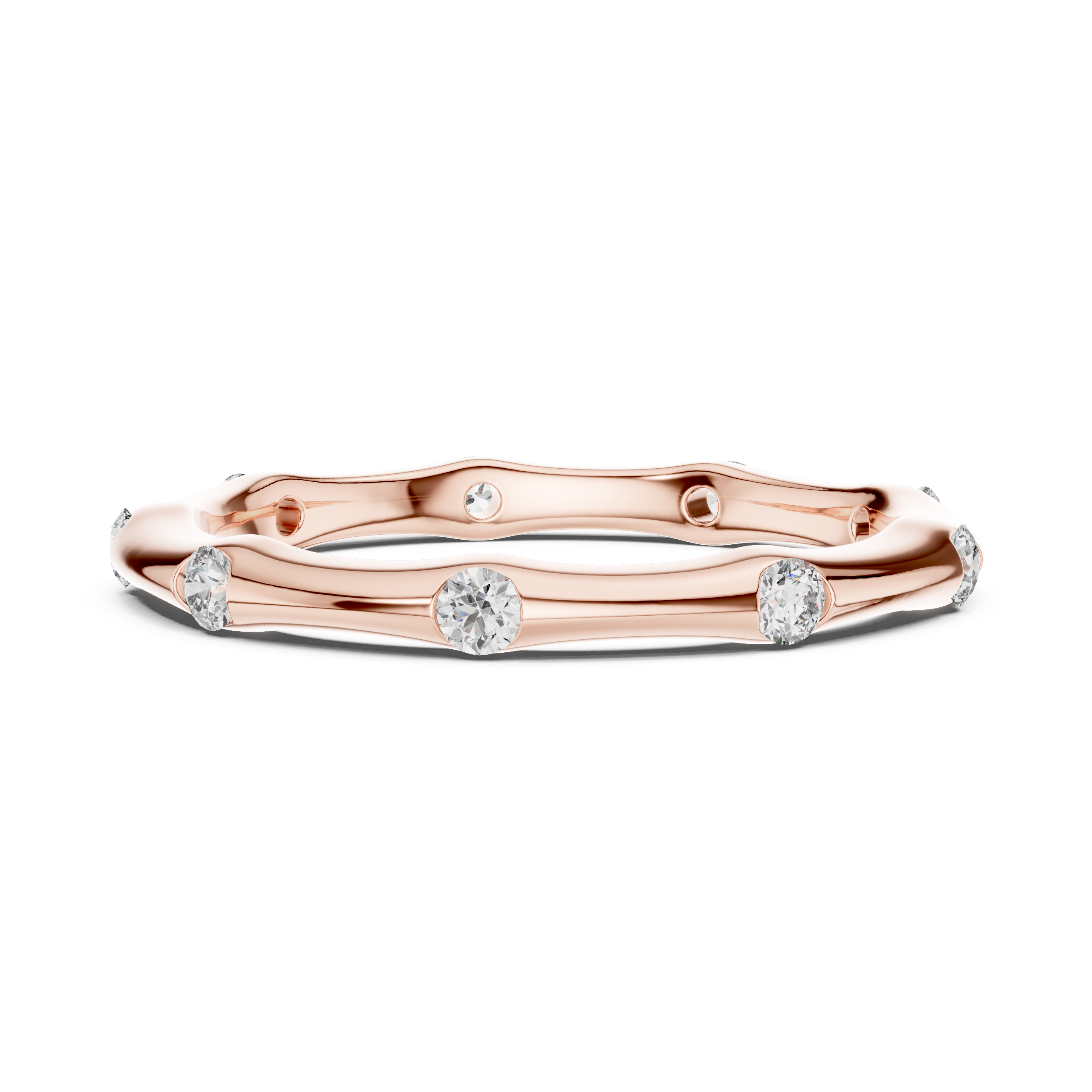 Bezel-Set Station Eternity Band
