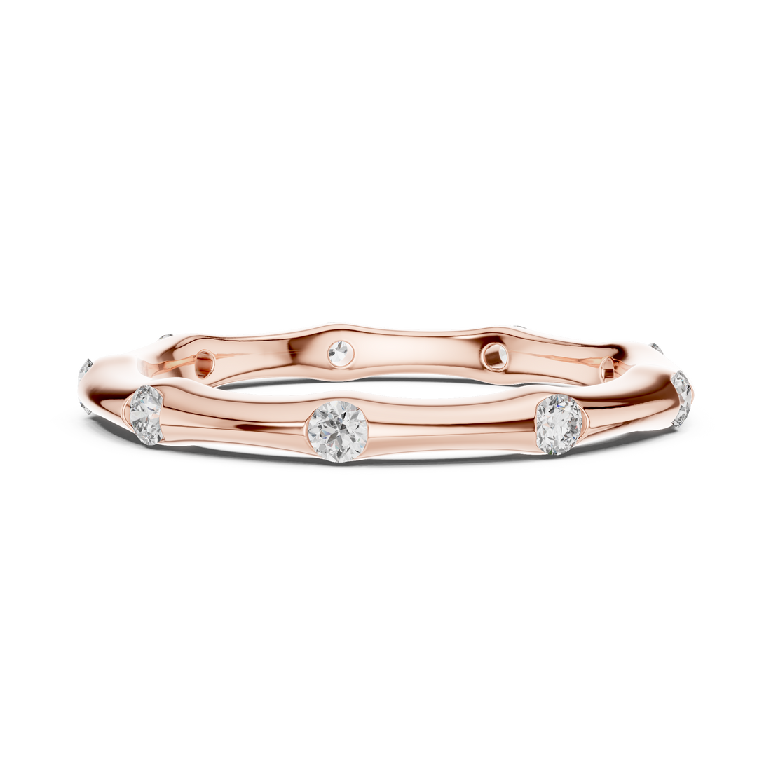 Bezel-Set Station Eternity Band