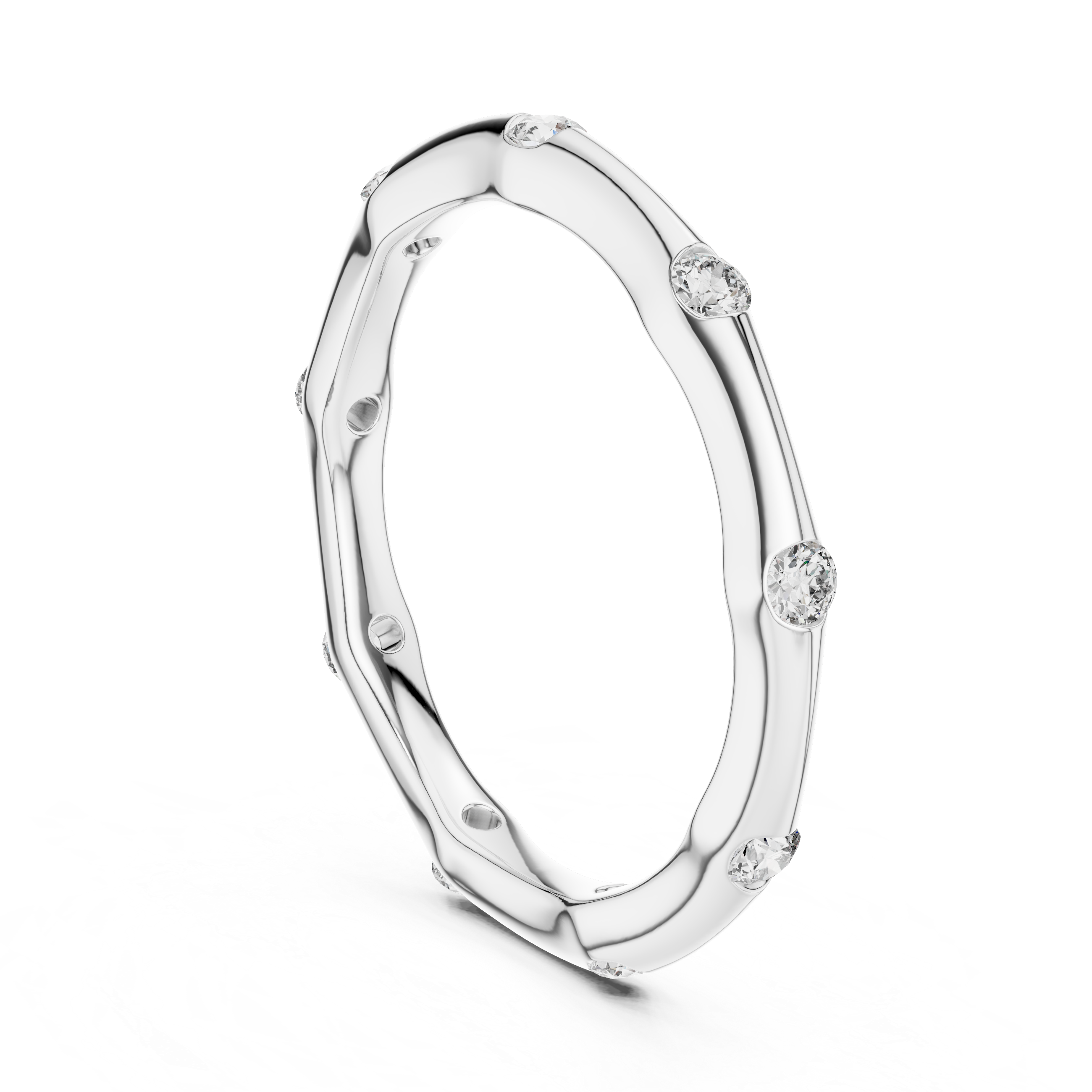Bezel-Set Station Eternity Band
