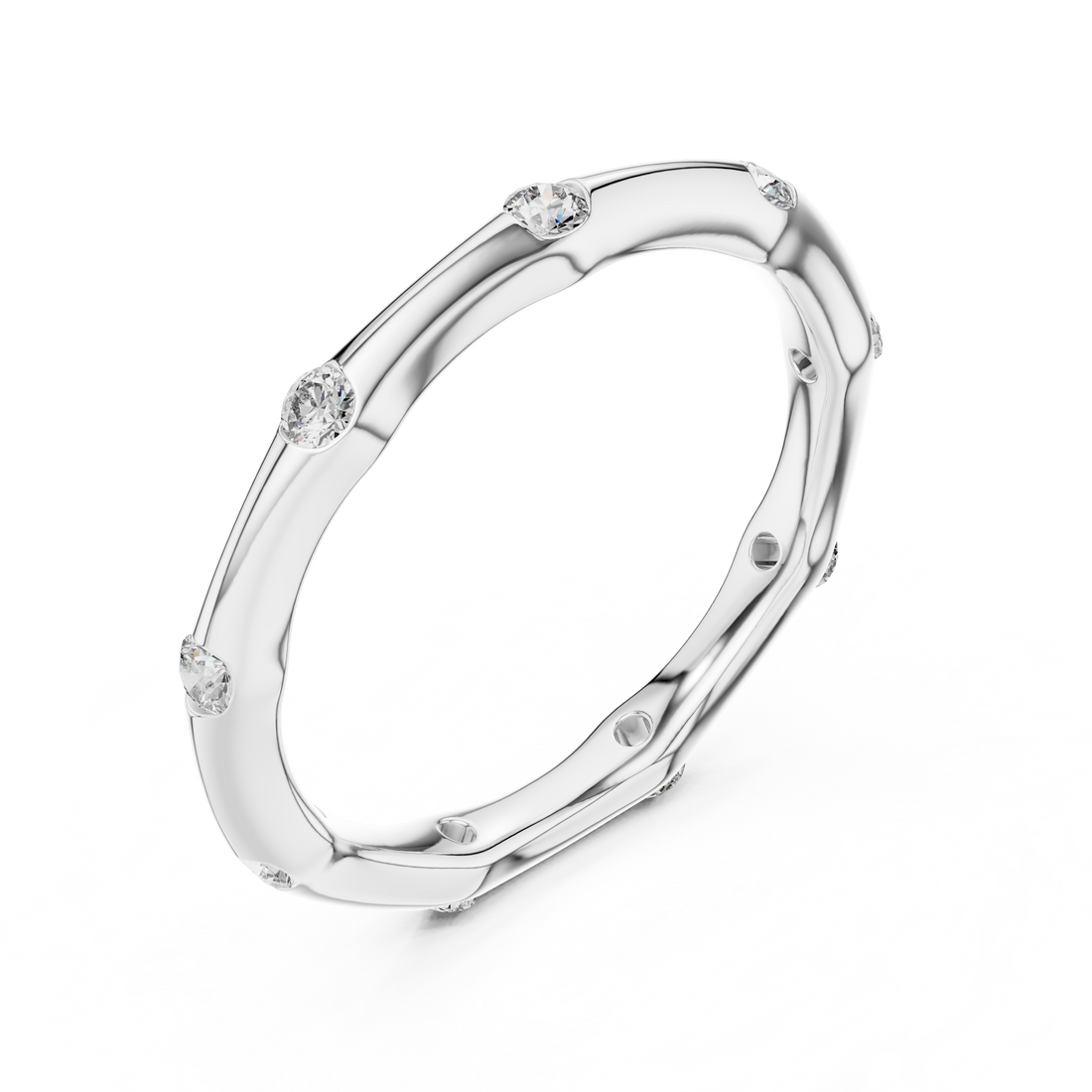 Bezel-Set Station Eternity Band