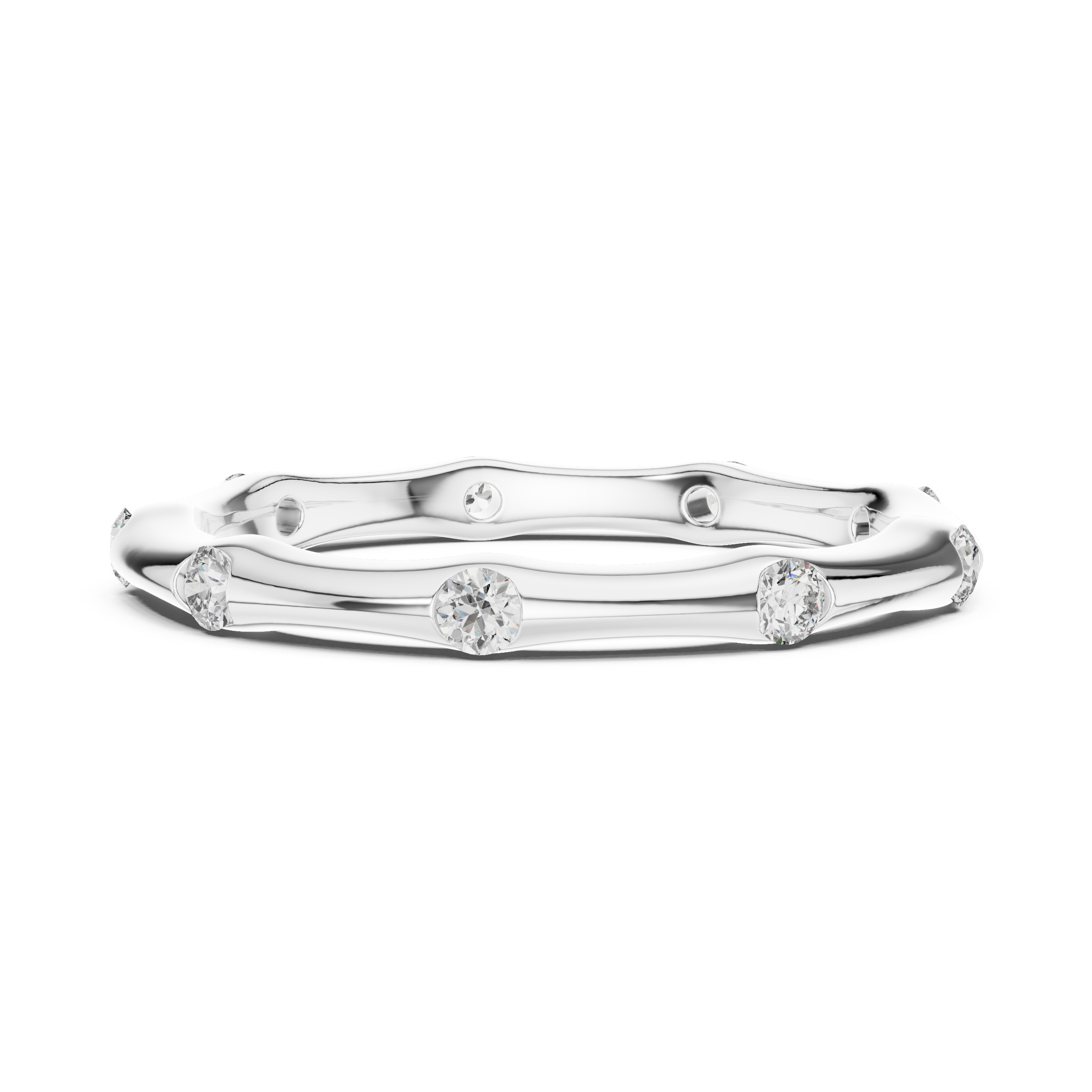 Bezel-Set Station Eternity Band