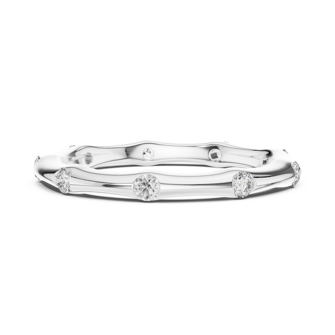 Bezel-Set Station Eternity Band