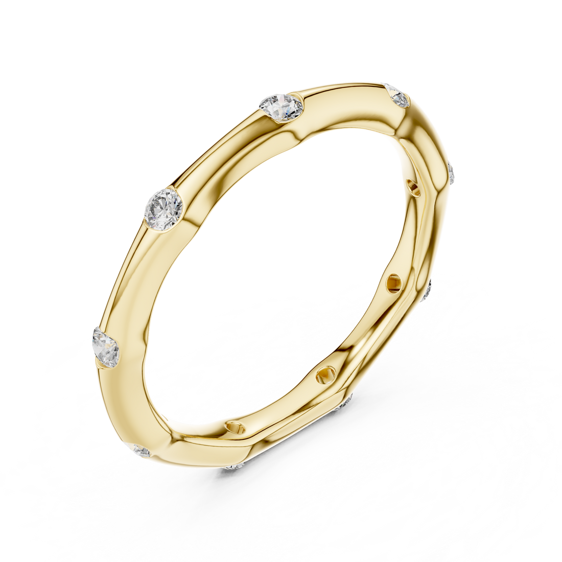 Bezel-Set Station Eternity Band