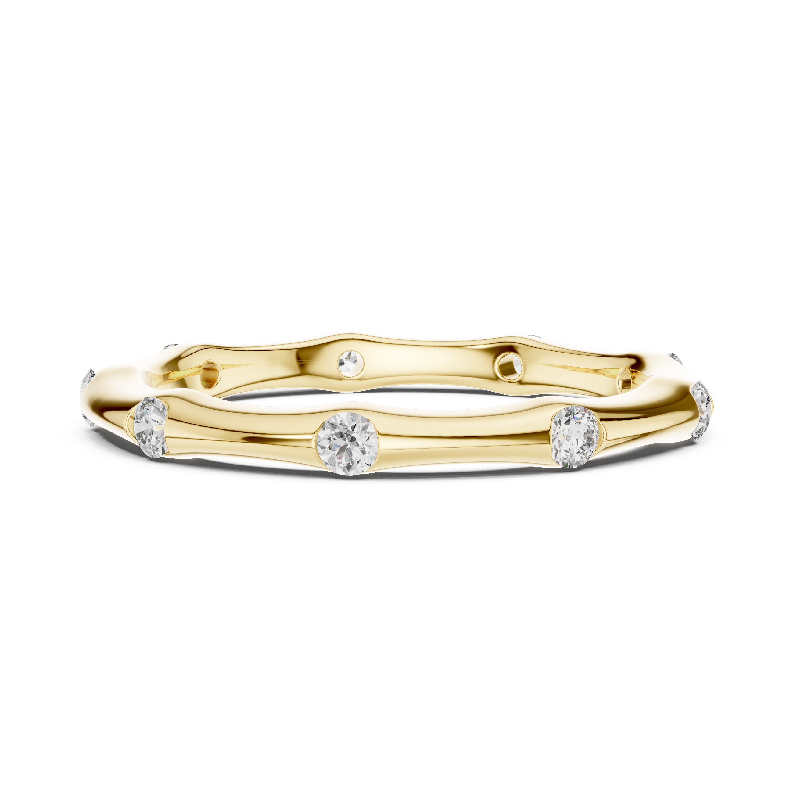 Bezel-Set Station Eternity Band