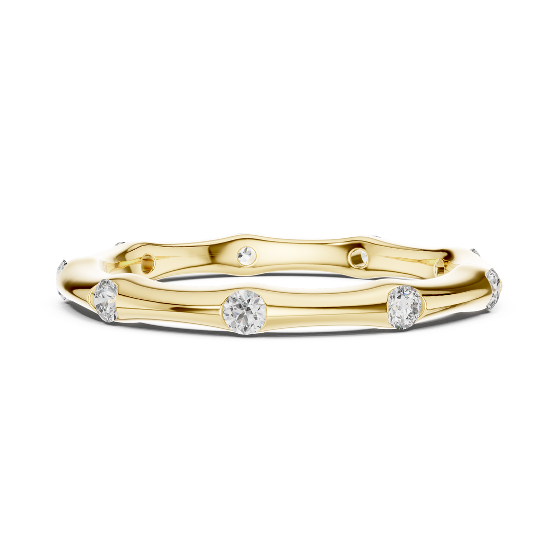 Bezel-Set Station Eternity Band