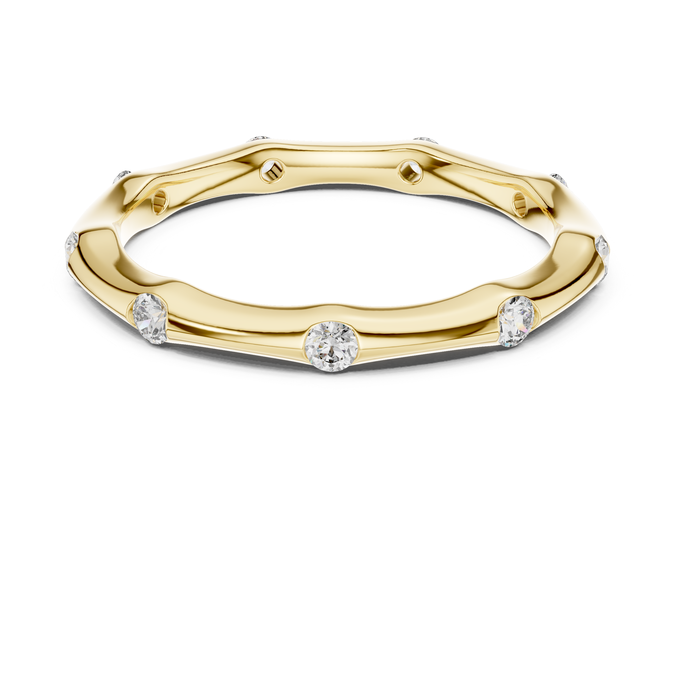 Bezel-Set Station Eternity Band