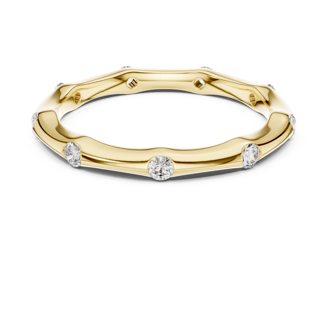 Bezel-Set Station Eternity Band
