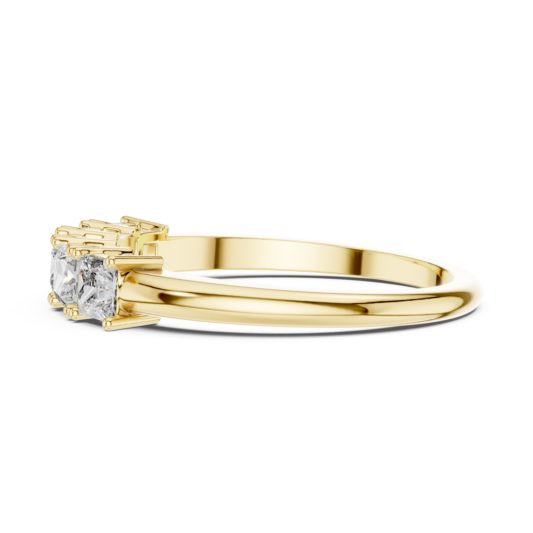 5-Stone Princess-Cut Diamond Band