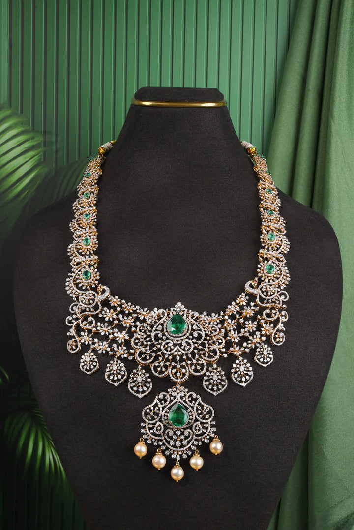 Emerald Royal Filigree Diamond Haram