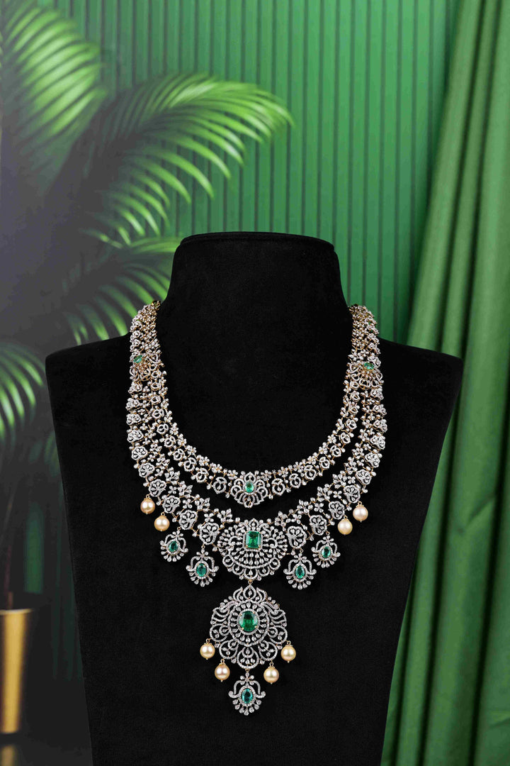 Brinda Emerald Heritage Diamond Haram