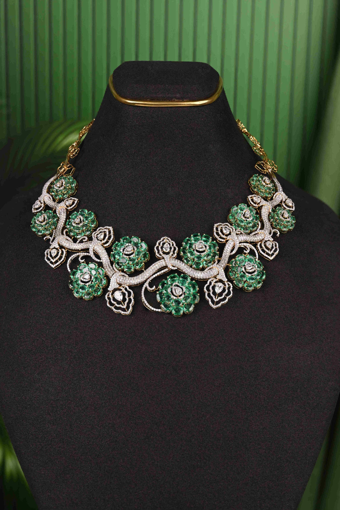 Emerald Garden Floral Necklace