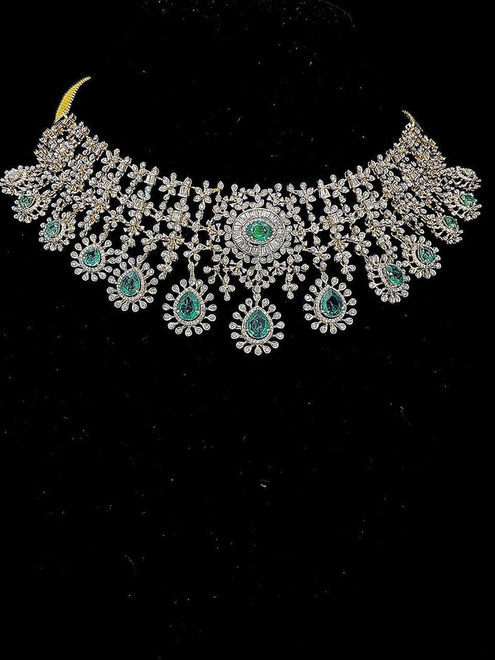 Heavy Bridal Gold Diamond Necklace