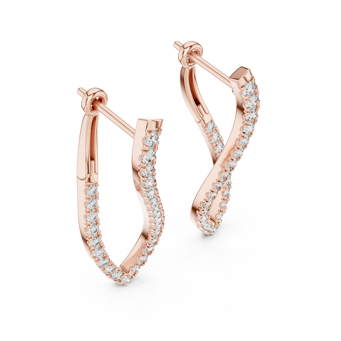 The Infinity Wave Diamond Earrings