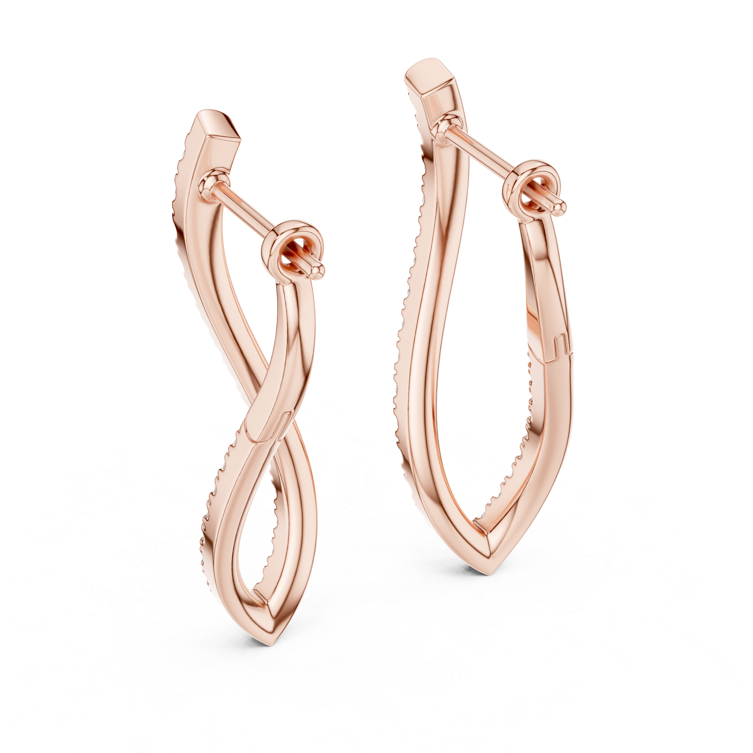 The Infinity Wave Diamond Earrings