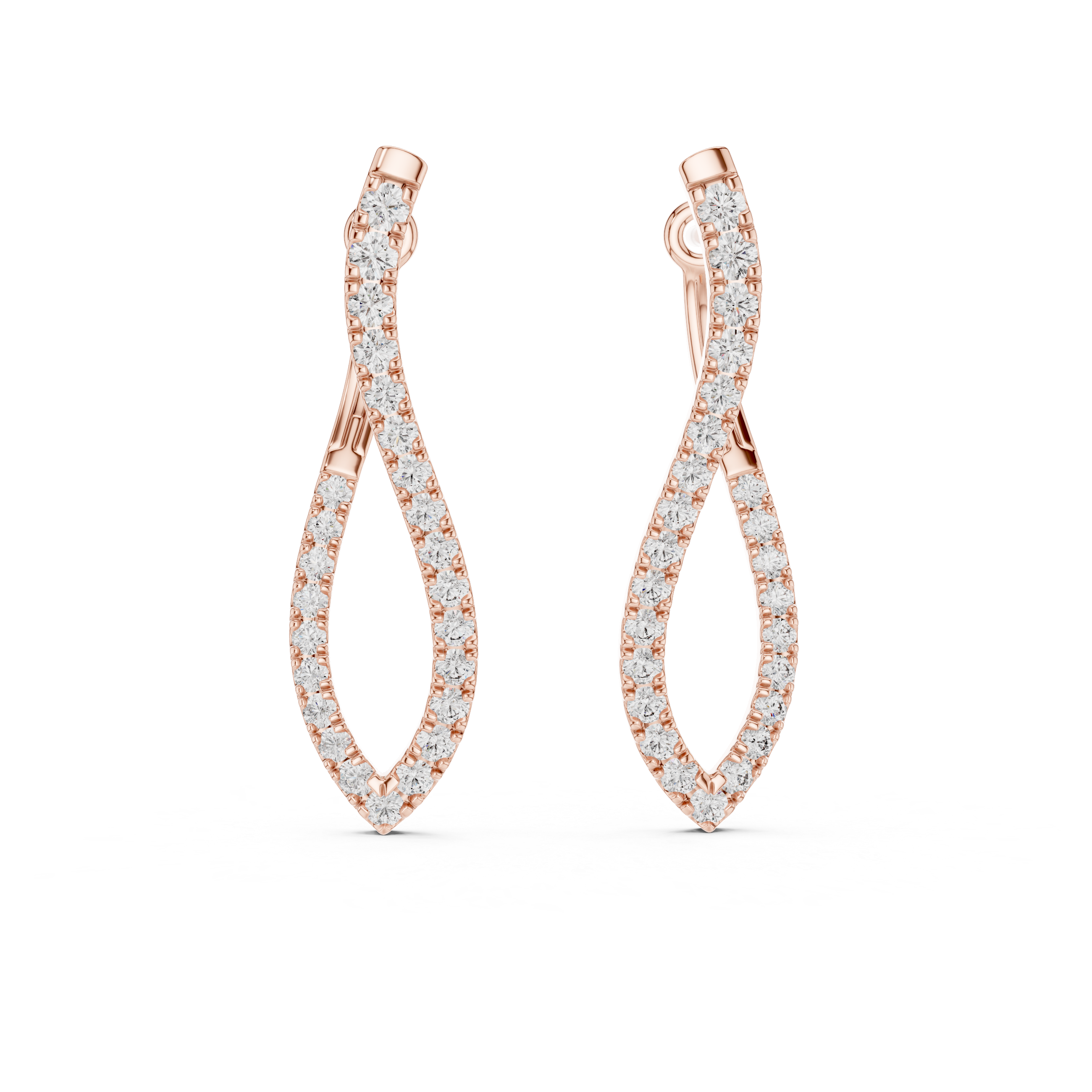 The Infinity Wave Diamond Earrings