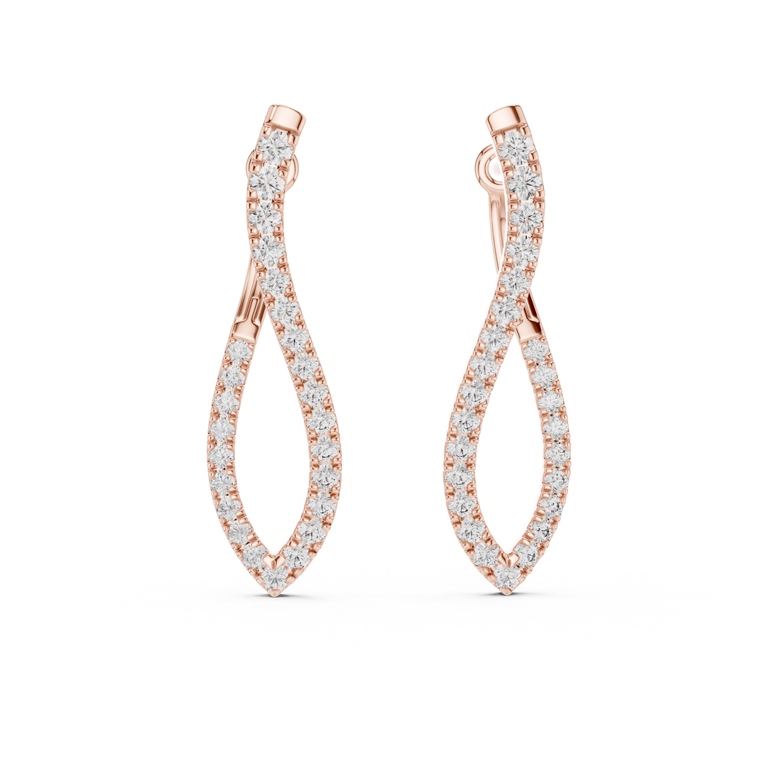 The Infinity Wave Diamond Earrings