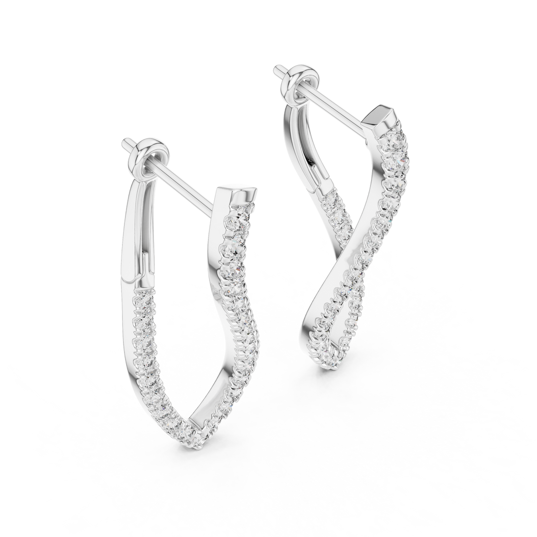 The Infinity Wave Diamond Earrings