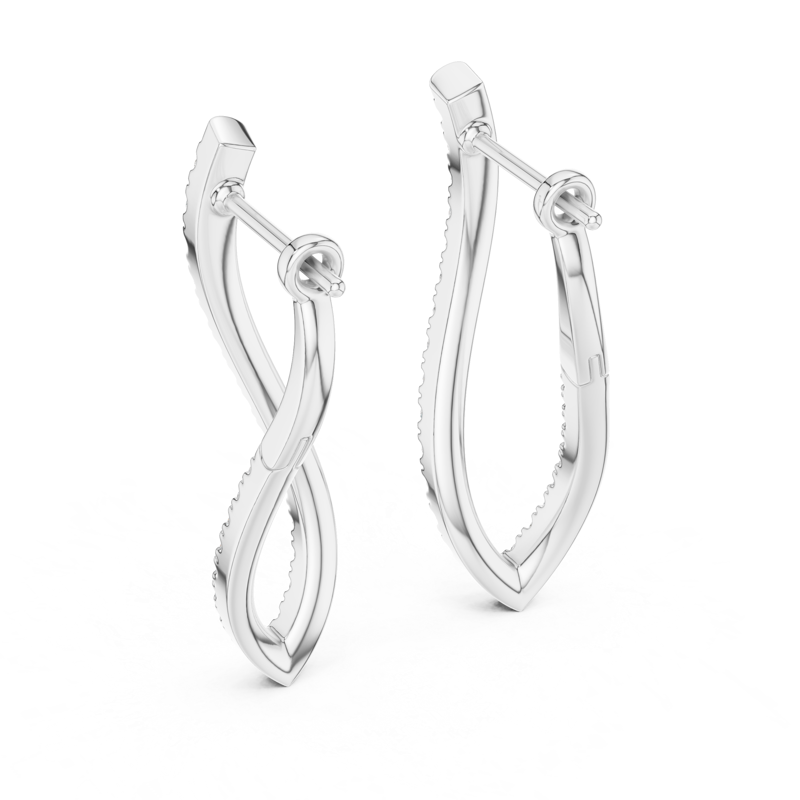 The Infinity Wave Diamond Earrings