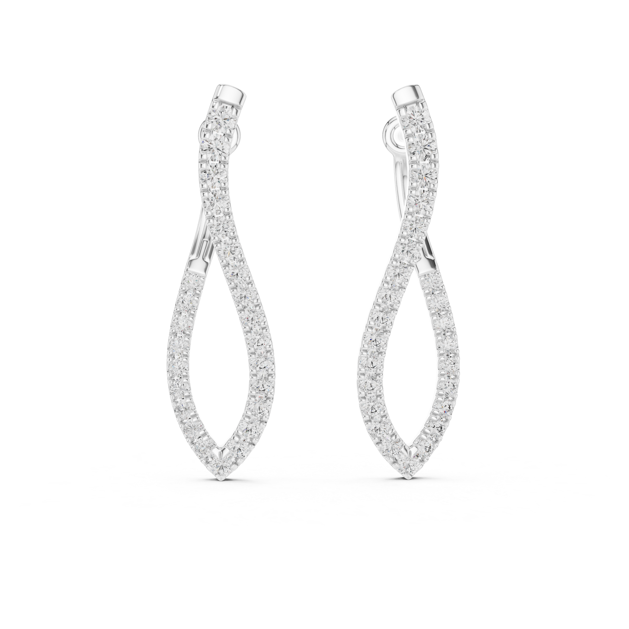 The Infinity Wave Diamond Earrings