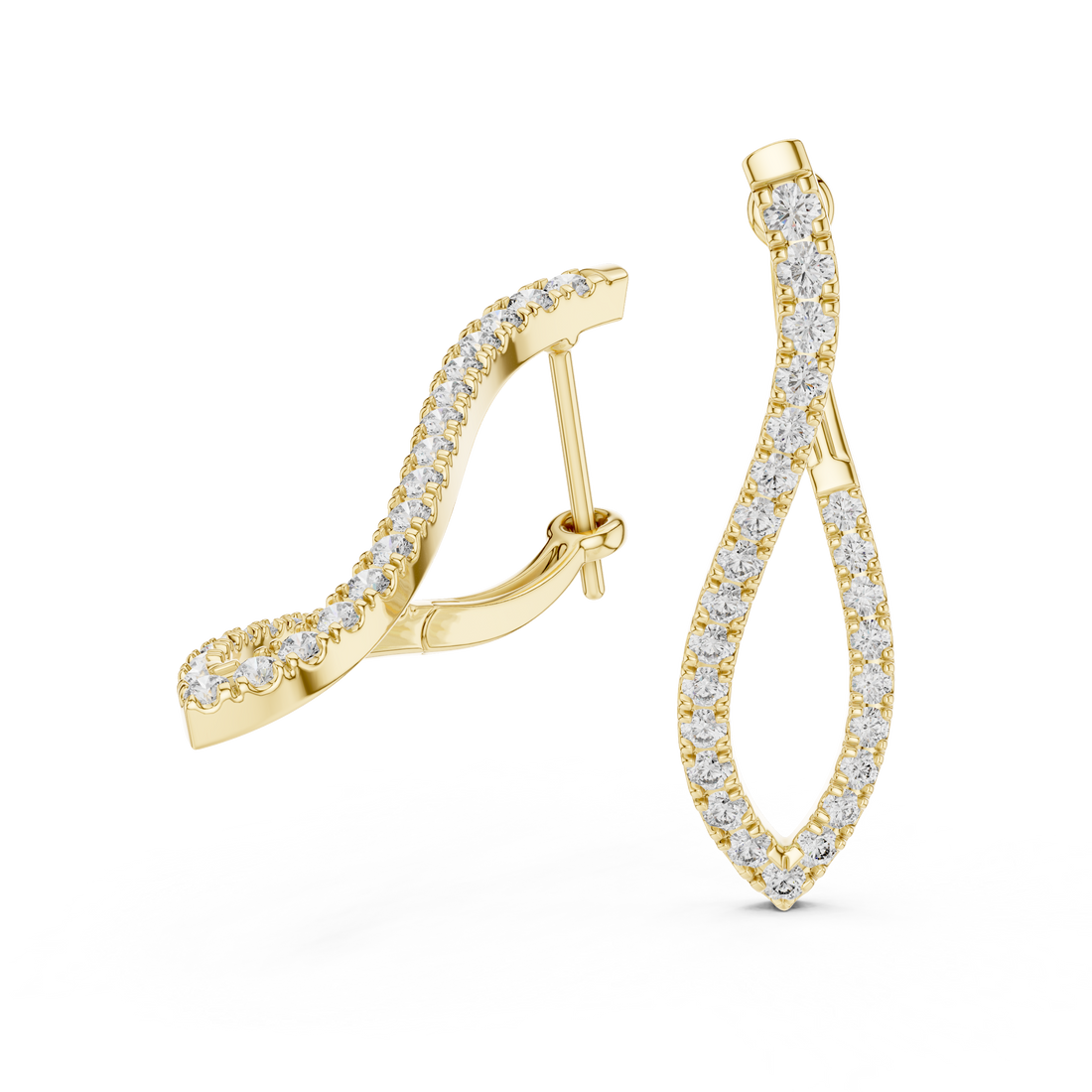 The Infinity Wave Diamond Earrings