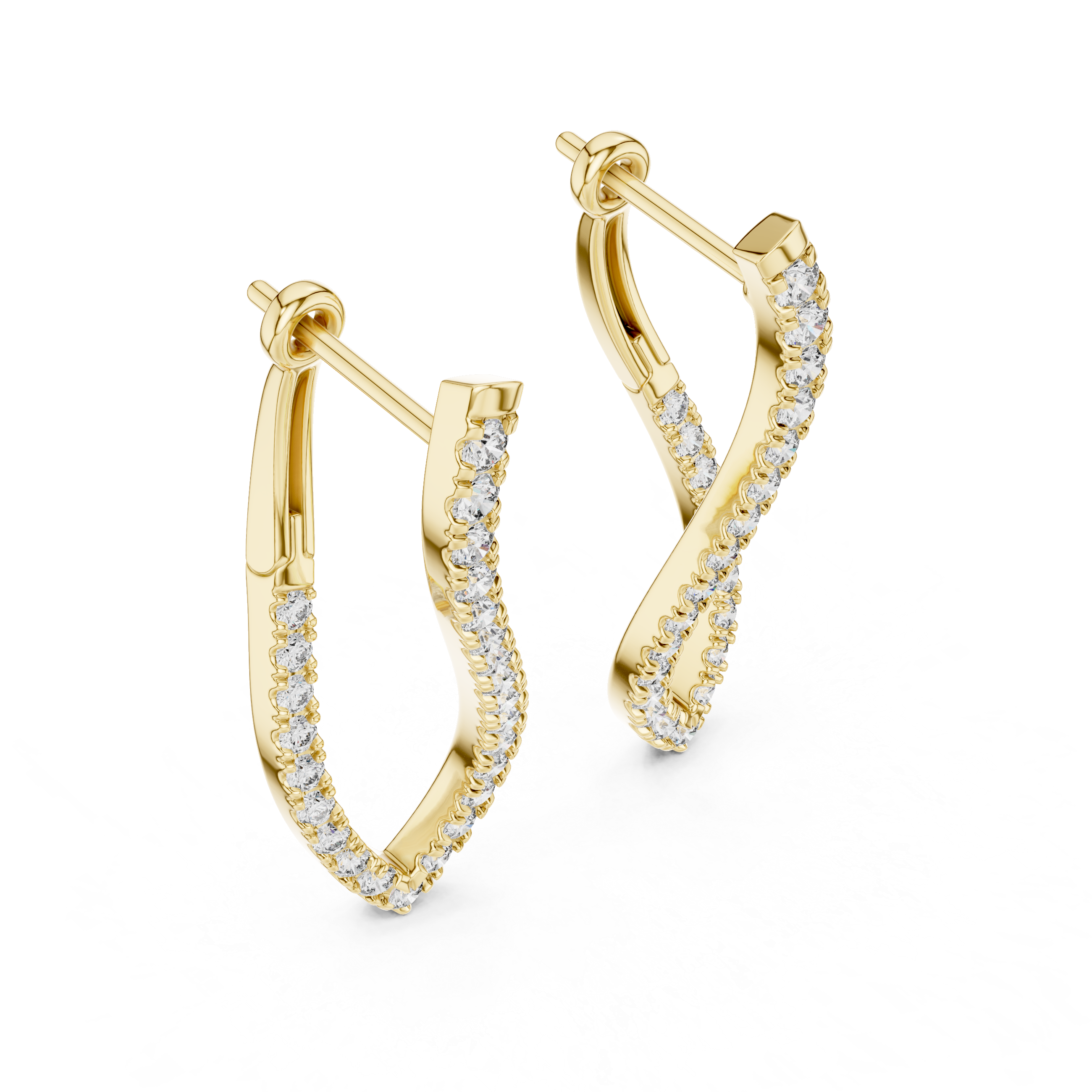 The Infinity Wave Diamond Earrings