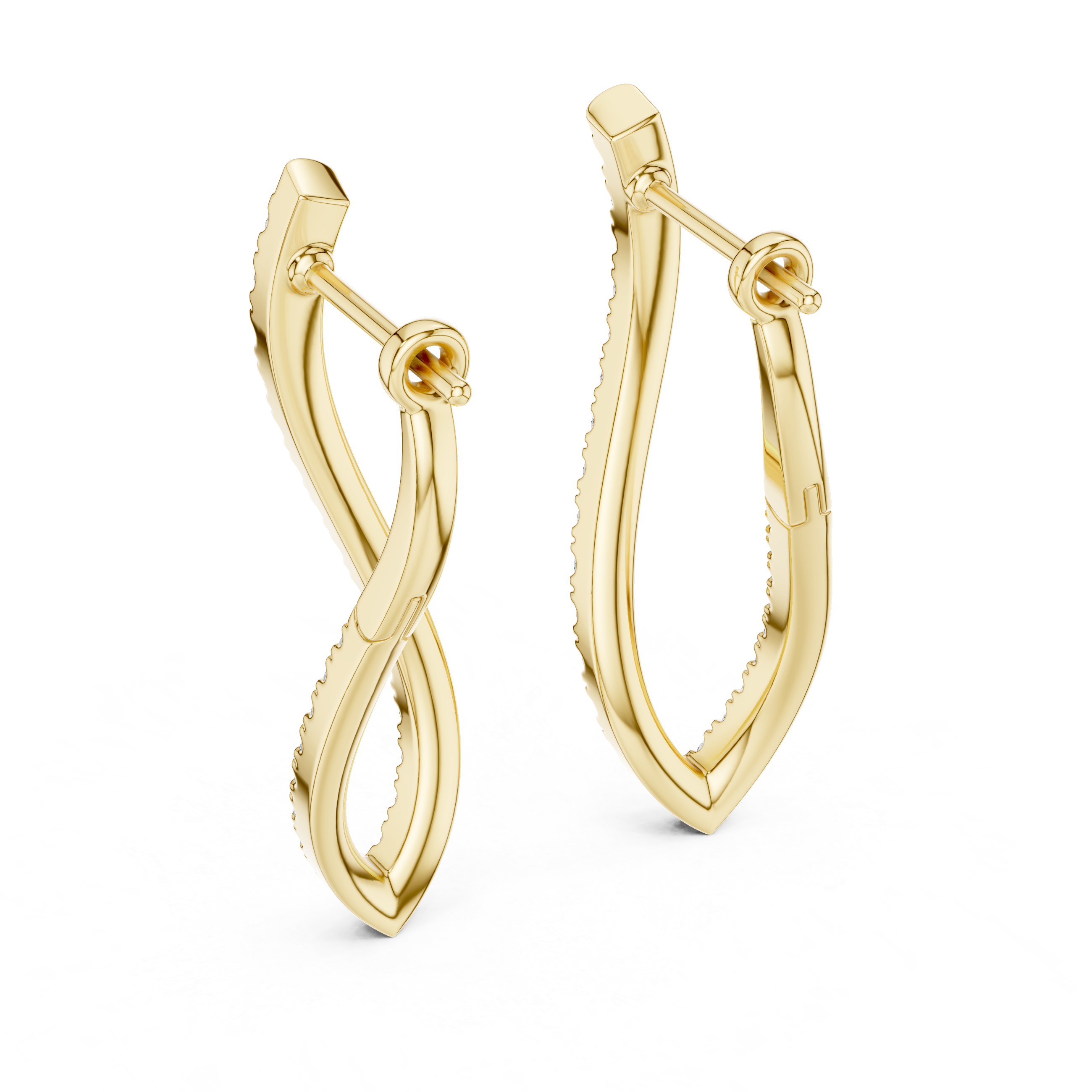 The Infinity Wave Diamond Earrings