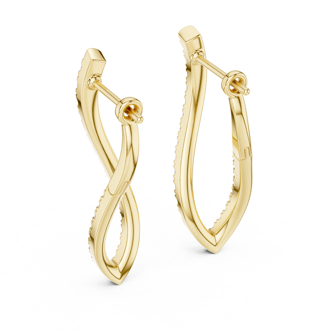 The Infinity Wave Diamond Earrings