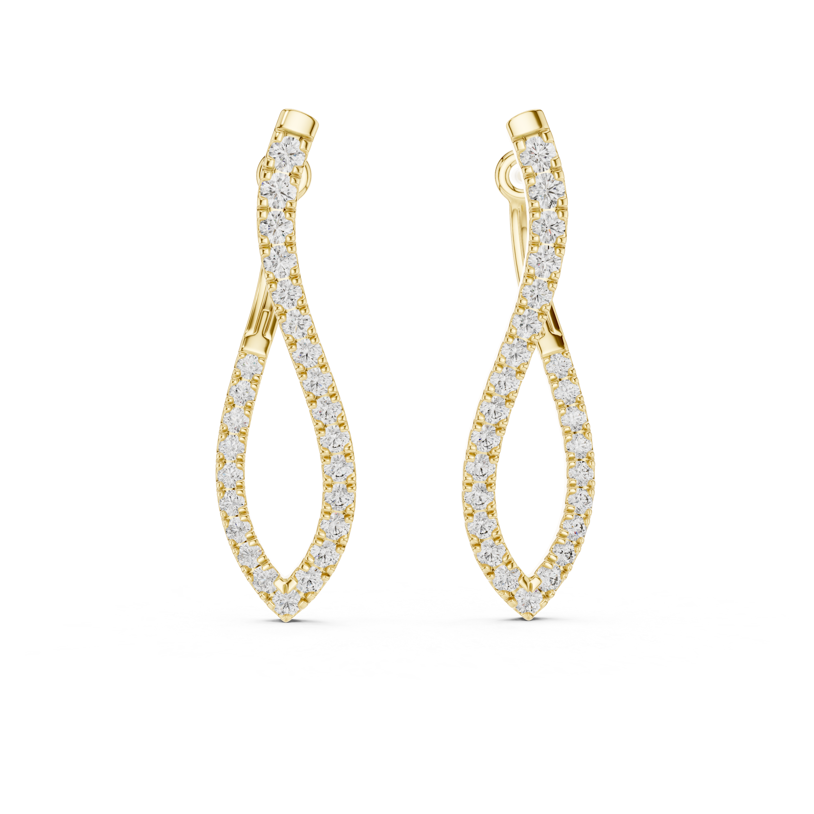 The Infinity Wave Diamond Earrings