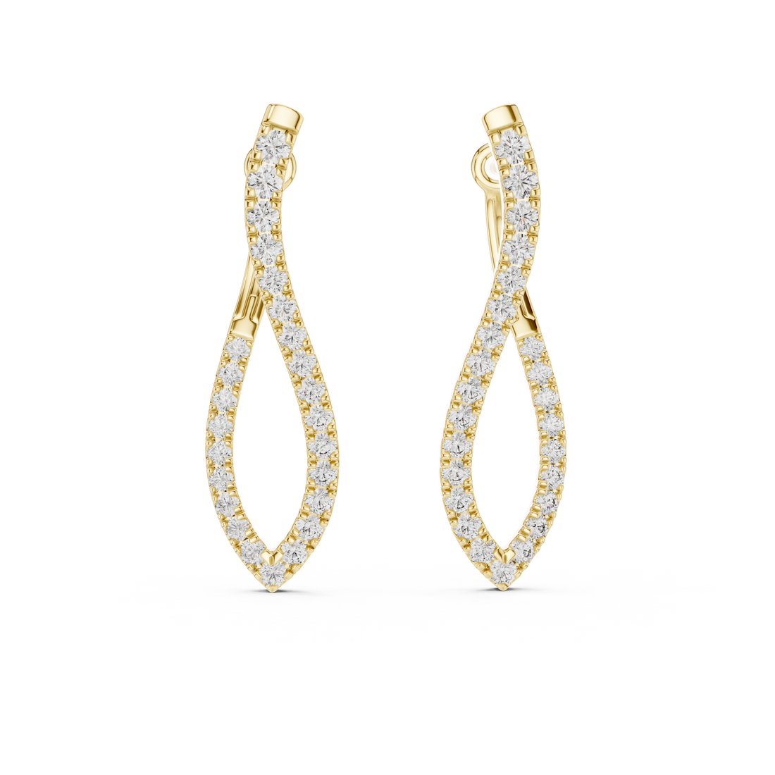 The Infinity Wave Diamond Earrings