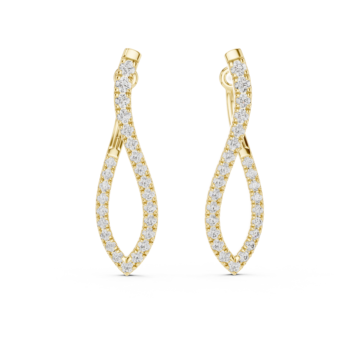The Infinity Wave Diamond Earrings