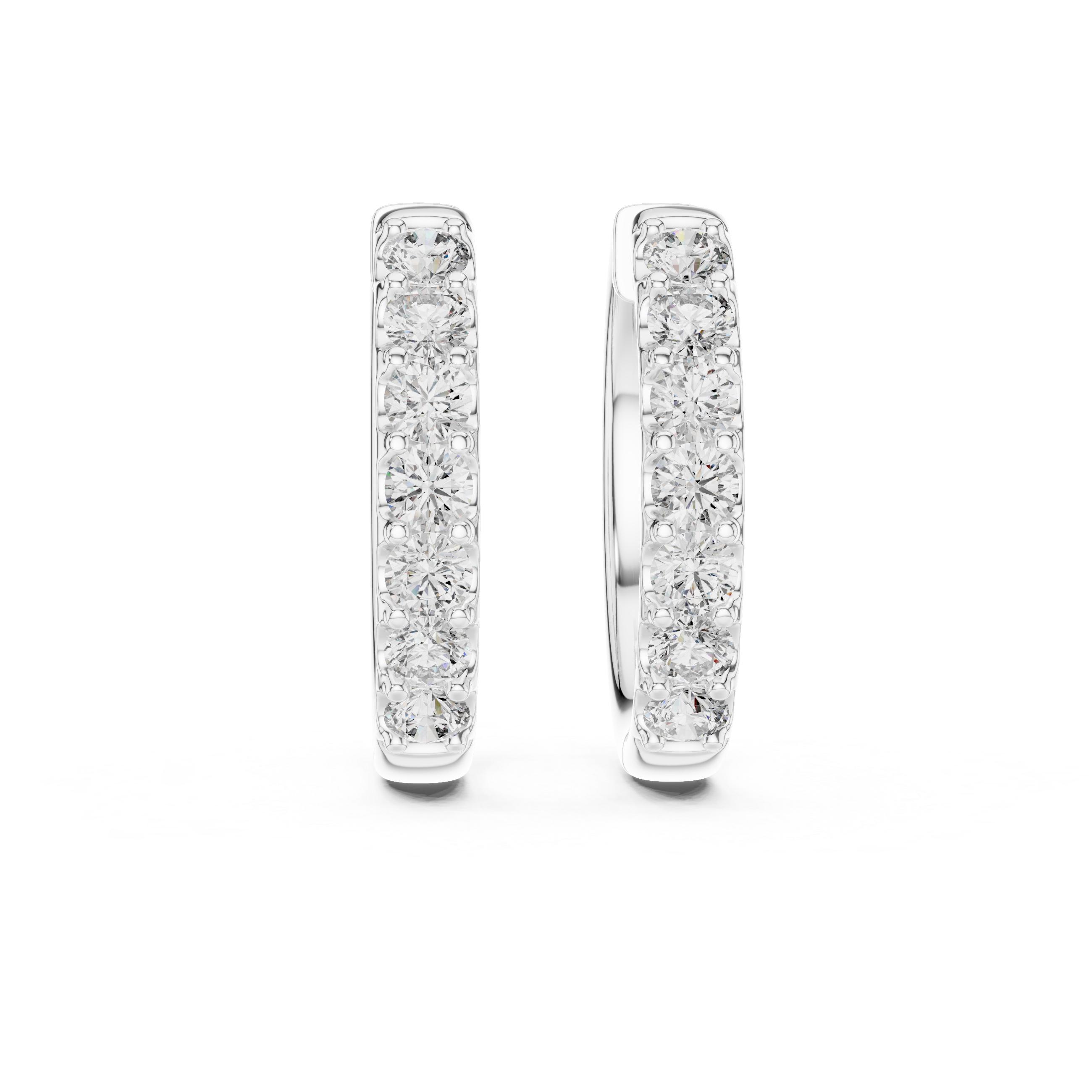 Classic Diamond Hoop Earrings