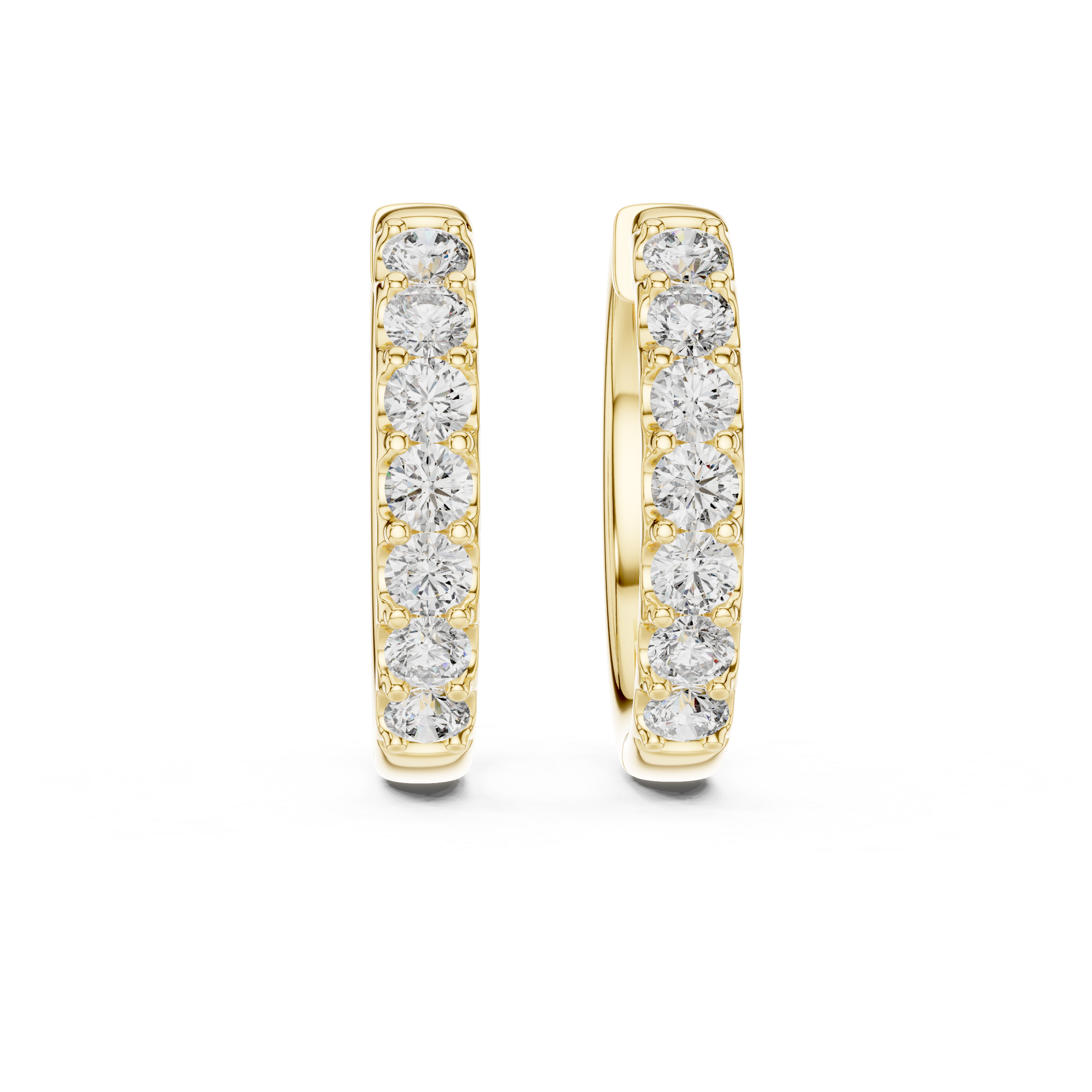 Classic Diamond Hoop Earrings