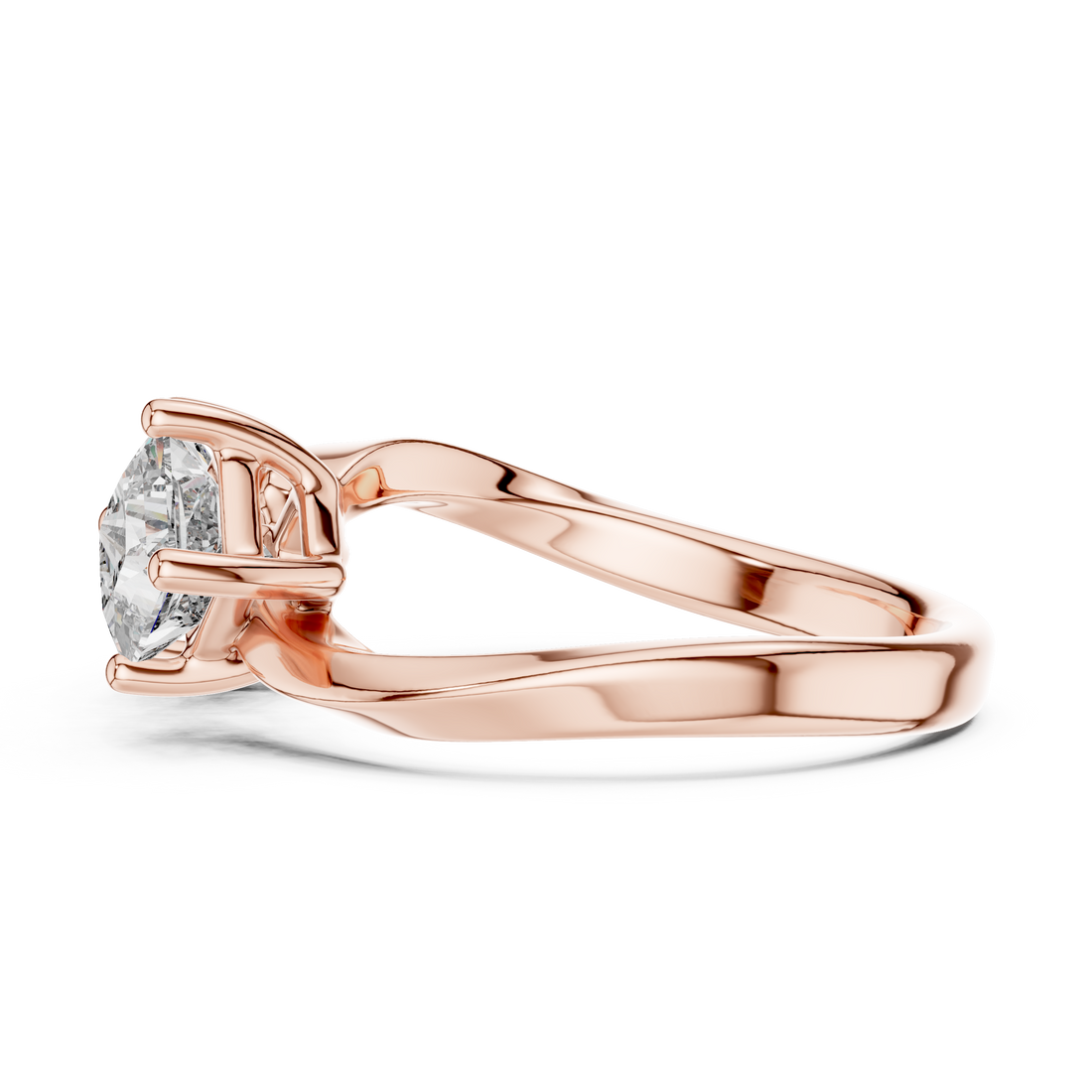 Two-Stone Princess-Cut "Toi et Moi" Bypass Ring